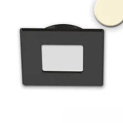 LED Möbeleinbaustrahler MINI AMP, eckig, 3W, 120°,12V DC, 3000K, IP20, dimmbar, schwarz