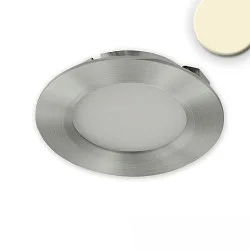 LED Möbeleinbaustrahler MINI AMP, rund, 3W, 120°, 24V DC, 3000K, IP20, dimmbar, Alu gebürstet
