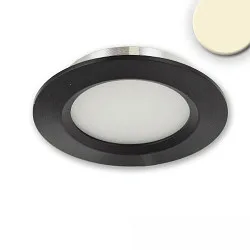 LED Möbeleinbaustrahler MINI AMP, rund, 3W, 120°, 24V DC, 3000K, IP20, dimmbar, schwarz