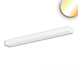 LED Langfeld-Systemleuchte, IP40 IK10, 150x12cm, 45W, ColorSwitch 3000-5700K 5500lm 100°, blendungsreduziert, dimmbar, weiß