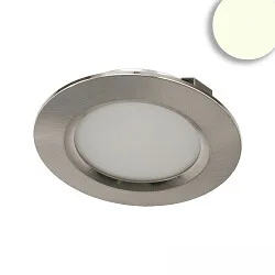 LED Möbeleinbaustrahler, rund, 3W, 120°, 24V DC, 1900/5000K, IP20, dimmbar, Alu gebürstet