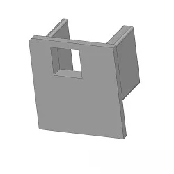 end cap EC221 UP10 with cable hole, silver