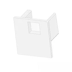 end cap EC221 UP10 with cable hole, white