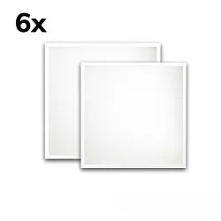 LED Panel ECO BACKLIGHT LINE 625, UGR<19, 2H/2H, CRI80, 36W, 4000K, IP40, 6er Pack