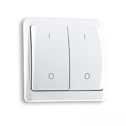 radio wall transmitter CONTROL 2-fold, battery-powered