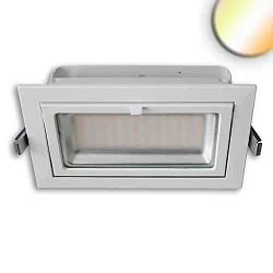 LED Shop-Downlight BOX, 32W, ColorSwitch 3000|4000|6000K, 4600lm, IP65, dimmbar, schwenkbar, weiß