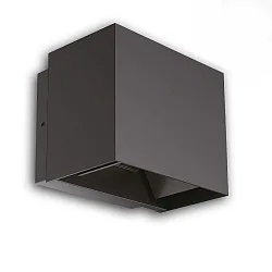 LED Außenwandleuchte UP&DOWN, IP65, 2x 5W 3000K, Abstrahlung 15-120° (getrennt verstellbar), schaltbar, Aluminium, schwarz