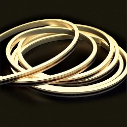 Outdoor LED Strip NEONPRO921 CUSTOM B08H12, IP67, 140 LED/m, 24V DC, 12W/m 2100K, 500cm / 0.8cm, inkl. Clips