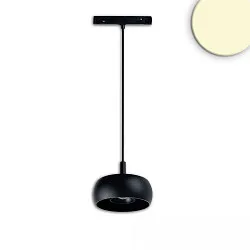 LED Hängeleuchte CIRCLE für NV-Schienensystem TRACK48, 48V DC, 8W 3000K 520lm 45°, CRi >90, schaltbar, schwarz