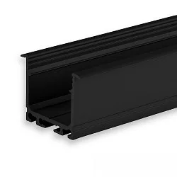 LED Einbauprofil DIVE24 FLAT, Aluminium pulverbeschichtet, 200cm, schwarz RAL9005