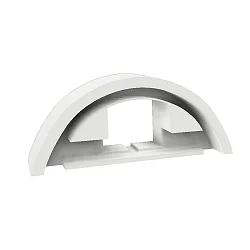 Endkappe für LED T5/T8 Umrüstplatine COVER69, mit Kabeldurchführung, weiß