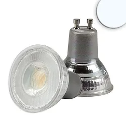LED Strahler / Reflektorlampe, GU10, 5W 5000K (kaltweiß) 490lm 45°, CRI90, prismatisch, dimmbar, Glas