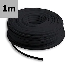 Kabel PUR-ummantelt, schwarz, 5x0,5mm² H05BQ-F, Meterware