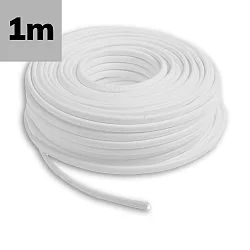 Kabel PVC ummantelt, 2x0,75mm² H05VV-F, Meterware, weiß
