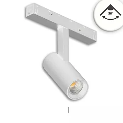 LED Schienenstrahler für NV-Schienensystem TRACK48, 48V DC, 7W, CRI90, UGR<19, schwenkbar, DALI dimmbar, 3000K 30°, schwarz