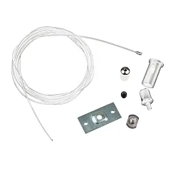 Zubehör für ISOLED Aufbauschienen - Zusatz-Seil für Universal-Abhängung, 3-Phasen / TRACK48 (FLAT), 2er-Set, 200cm, weiß