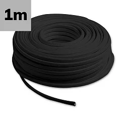 Kabel PVC ummantelt, IP20, 2x0.5mm² H05VV-F, Meterware, schwarz