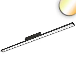 3-Phasen LED Linearleuchte DALI, 120cm, 40W 3000/3500/4000K (CCT Switch), CRi>90, prismatisch, DALI dimmbar, schwarz