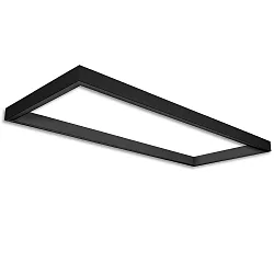 NV-Leuchtenrahmen TRACK48 H50, innen 50 x119.2cm, unbestückte Schiene, ohne IR-Panel / Akustik-Absorber, schwarz