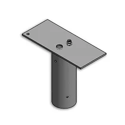 Traverse mit Zopfmaß 7,6cm für 1 Fluter, grau