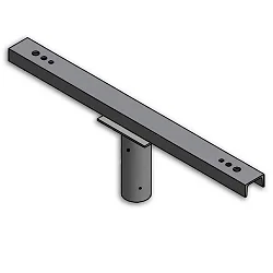 Traverse mit Zopfmaß 7,6cm für 2 Fluter, grau