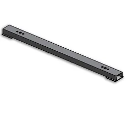 Traverse mit Zopfmaß 13,3cm für 2/4 Fluter, grau