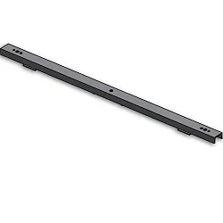 Traverse mit Zopfmaß 13,3cm für 3/5 Fluter, grau