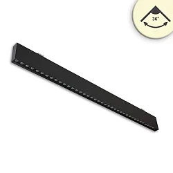 LED Hängeleuchte RASTER, 120cm, 36°, 30W, 3000K, 3700lm, UGR<19, IP42, DALI dimmbar, schwarz