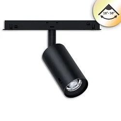 LED NV-Strahler SELECT ON-OFF für Schienensystem TRACK48, 8W 2700-5000K 18°-50°, CRi>90, UGR<19, schaltbar, schwarz