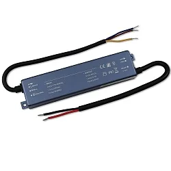 LED Trafo / Netzgerät, IP67, ultraflach, 175-264V AC / sek. 24V/DC (SELV), 200W, offene Kabelenden, schaltbar