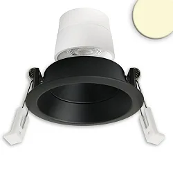 LED Einbaustrahler BACK68, rund, 36°, 5W, 3000K, 420lm, IP20, dimmbar, schwarz