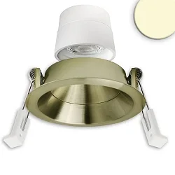 LED Einbaustrahler BACK68, rund, 36°, 5W, 3000K, 420lm, IP20, dimmbar, messing gebürstet