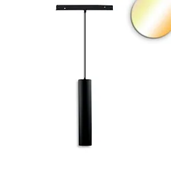LED Schienen-Hängeleuchte TRACK48 PIPE, 36°, 12W, 36°, 1800-4000K, 750lm, UGR<19, IP20, DALI DT8, schwarz