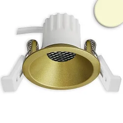 LED Einbaustrahler BACK45, rund, 36°, 5W, 3000K, 350lm, IP20, dimmbar, gold