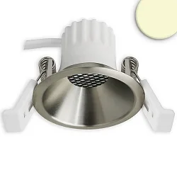 LED Einbaustrahler BACK45, rund, 36°, 5W, 3000K, 350lm, IP20, dimmbar, nickel gebürstet