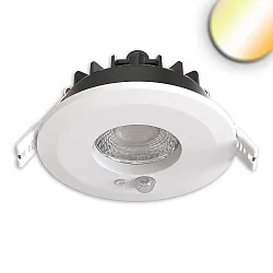 LED Einbaustrahler VARIO-68 mit PIR-Sensor, 60°, 6W, 2700|3000|4000|6000K, 580lm, IP65, weiß