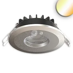 LED Einbaustrahler VARIO-68 mit PIR-Sensor, 60°, 6W, 2700|3000|4000|6000K, 580lm, IP65, nickel gebürstet