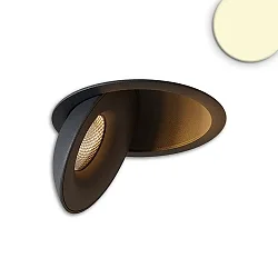 LED Einbauleuchte SPHERE, 10W, 2700K, 500lm, IP54, dreh-/schwenkbar, dimmbar, schwarz/schwarz