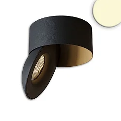 LED Aufbauleuchte SPHERE, 10W, 2700K, 500lm, IP54, dimmbar, schwarz/schwarz