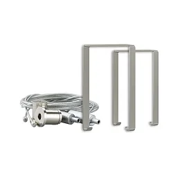 Montagebügel Z65 für Leuchtenprofil HALON mit Seilabhängung, 2 Stück, silber