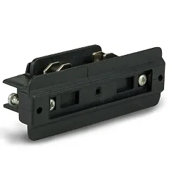 3-phase CLASSIC - straight connector for power tracks, electric, black