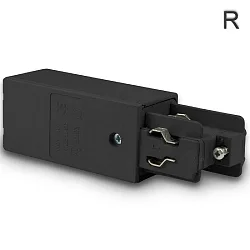 3-phase CLASSIC - side power feed, surface mount, N-conductor left, predective connector right, black