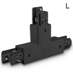 3-phase CLASSIC - T-connector N-conductor right, predective connector left, black