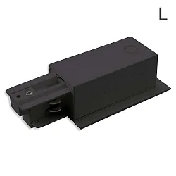 3-phase CLASSIC - side power feed, recessed mount, N-conductor right, predective connector left, black