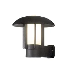 Außen-Wandleuchte HEIMDAL, E27 max. 60W, Schwarz, Aluminium / Opalglas