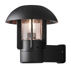 Außen-Wandleuchte HEIMDAL, E27 max. 60W, Schwarz, Aluminium / Klarglas