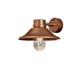 outdoor wall luminaire VEGA with shade E27 IP54, copper dimmable