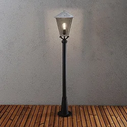 Wegeleuchte BENU, E27 max. 100W, Stahl galvanisiert / Rauch-Acrylglas