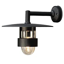 Wandleuchte FREJA DOWN, E27 max. 60W, Schwarz, Aluminium / Klarglas