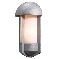 Wandleuchte TYR, E27 max. 60W, Silber, Aluminium / Acrylglas opal
